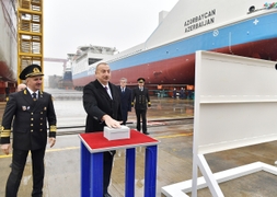 Azerbaijan Launches First Homemade Shipping Vessels