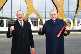 Azerbaijani, Turkish Leaders Inaugurate First New Airport in Liberated Karabakh Region