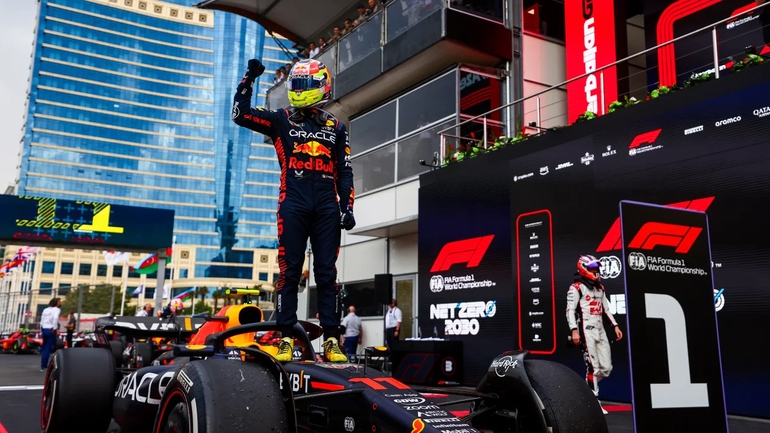 Sergio Perez Wins Azerbaijan Grand Prix